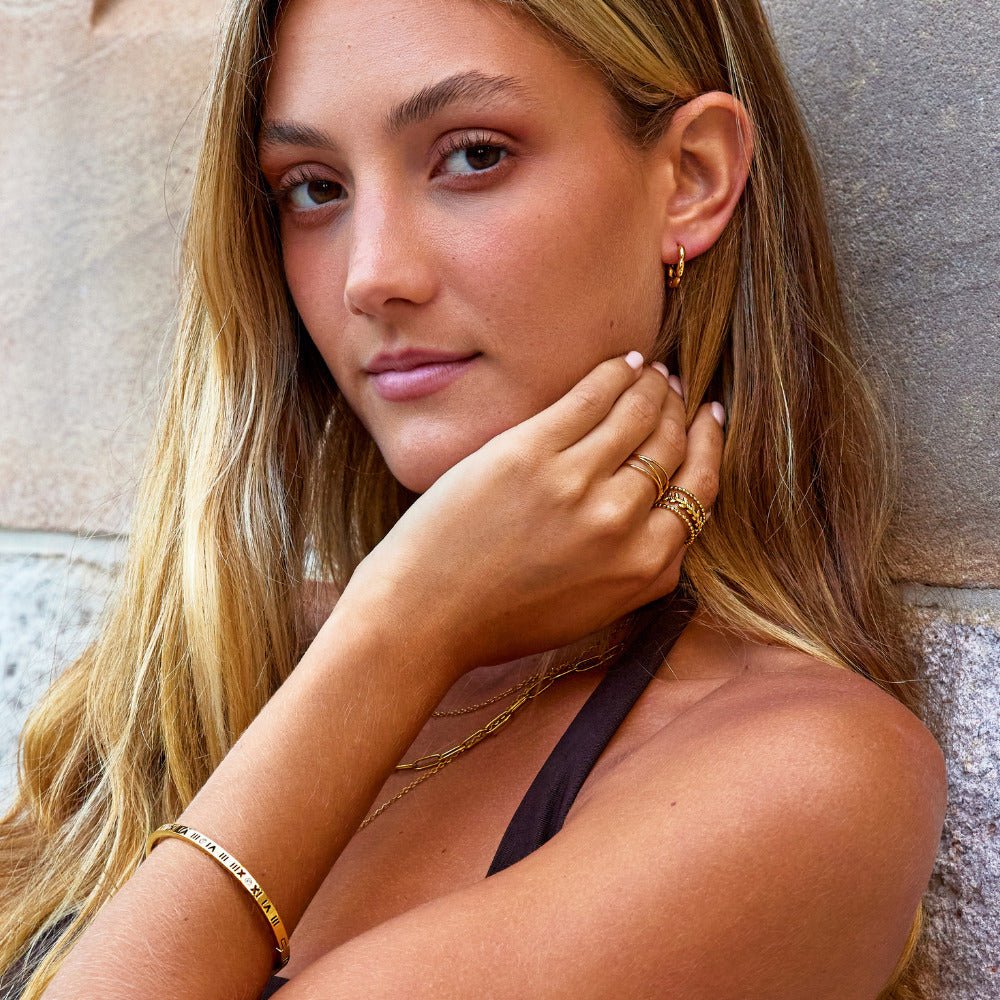 Evan Beaded Hoop Earrings