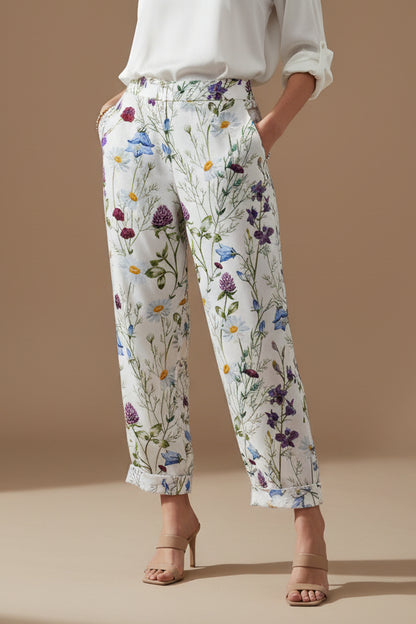 Women's Printed Crepe Trouser – Straight Leg Digital Pattern