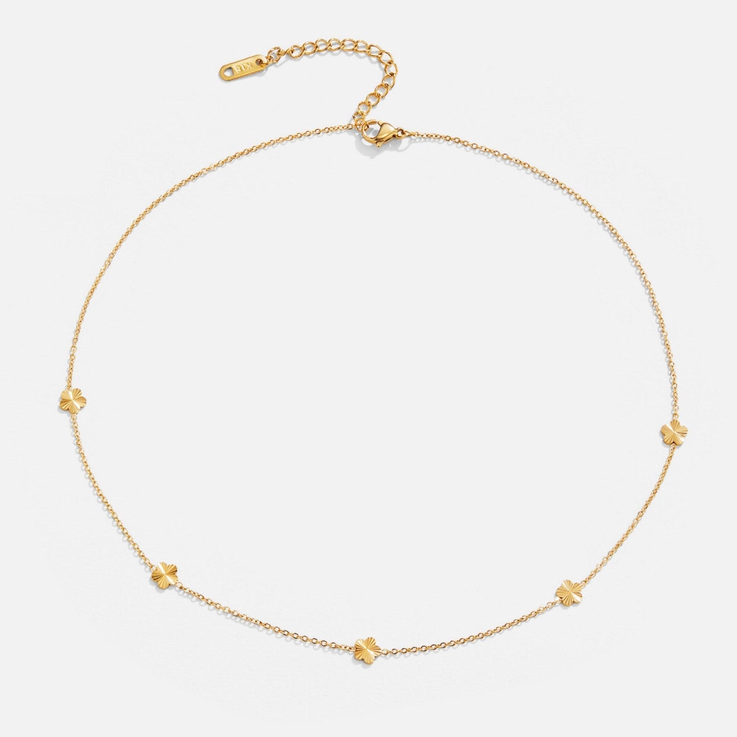 Flower Power Gold-Tone Chain Necklace