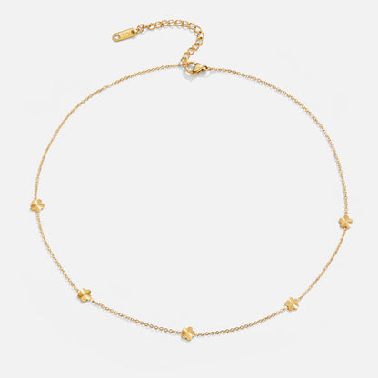 Flower Power Gold-Tone Chain Necklace