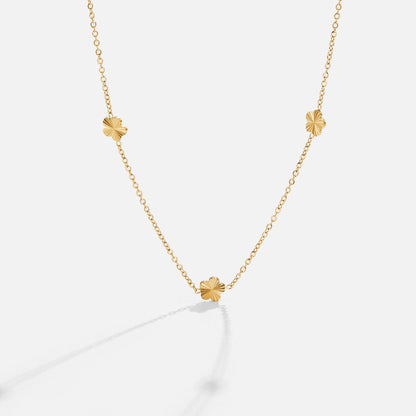 Flower Power Gold-Tone Chain Necklace