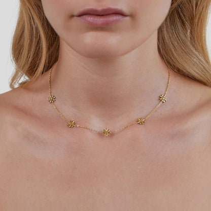 Flower Power Gold-Tone Necklace