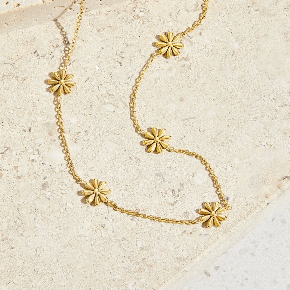 Flower Power Gold-Tone Necklace