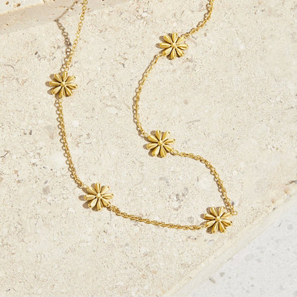 Flower Power Gold-Tone Necklace