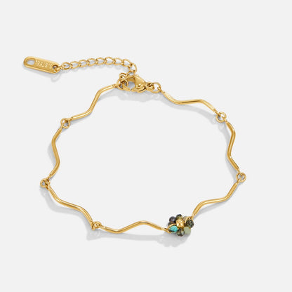 Forest Flower Gold-Tone Bracelet
