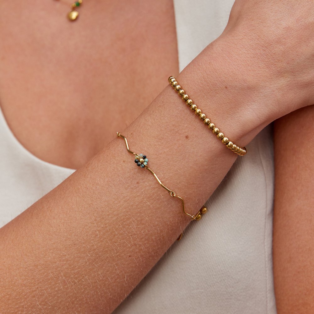 Forest Flower Gold-Tone Bracelet