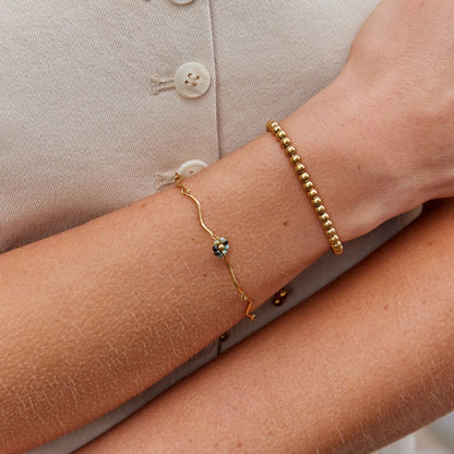 Forest Flower Gold-Tone Bracelet