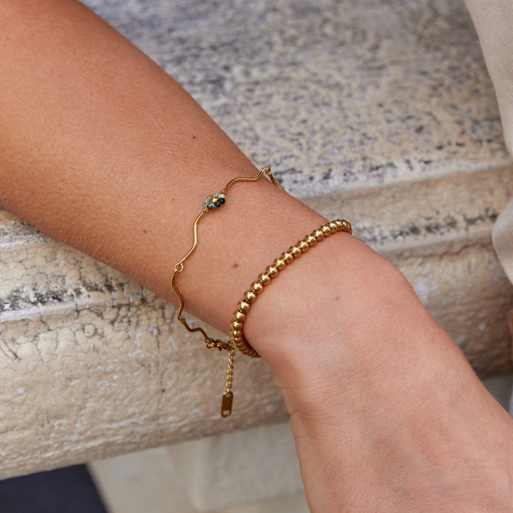 Forest Flower Gold-Tone Bracelet