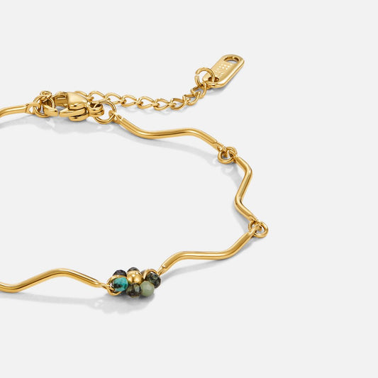 Forest Flower Gold-Tone Bracelet