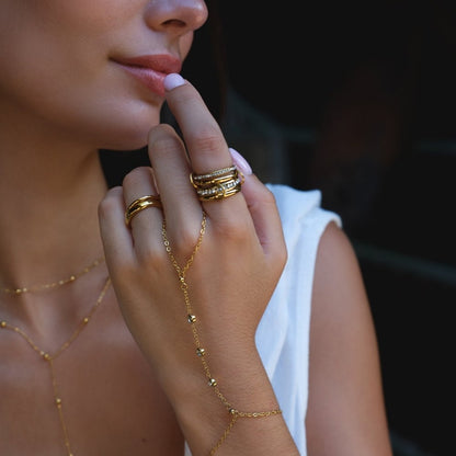 Forever Link Gold-Tone Crystal Ring