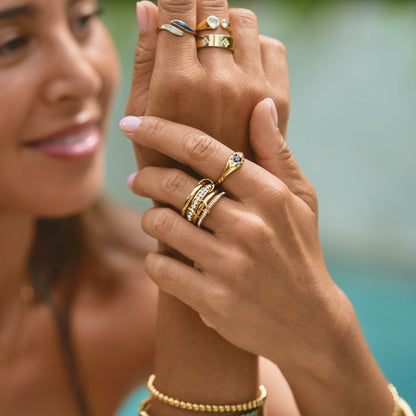 Forever Link Gold-Tone Crystal Ring