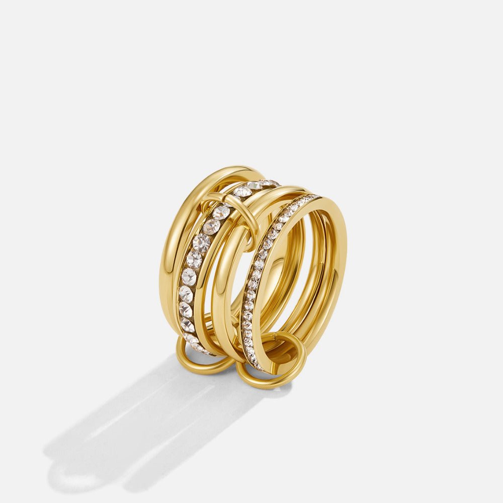 Forever Link Gold-Tone Crystal Ring