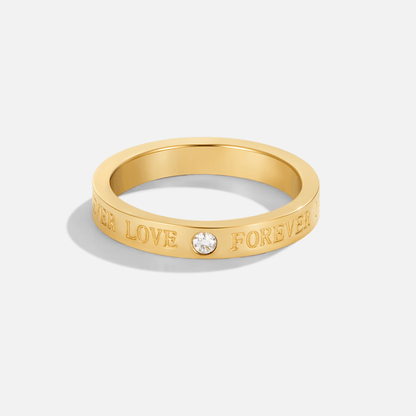 Forever Love Crystal Gold-Tone Ring