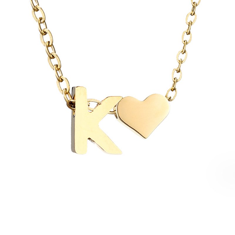 Forever Love Letter Gold-Tone Necklace