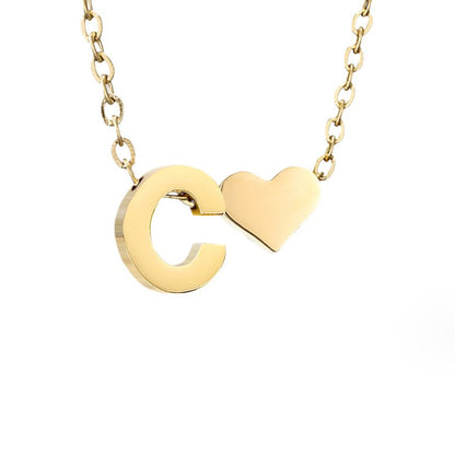 Forever Love Letter Gold-Tone Necklace
