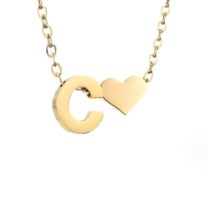 Forever Love Letter Gold-Tone Necklace