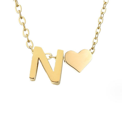 Forever Love Letter Gold-Tone Necklace