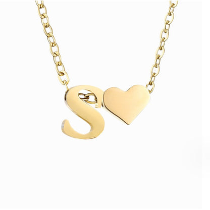 Forever Love Letter Gold-Tone Necklace