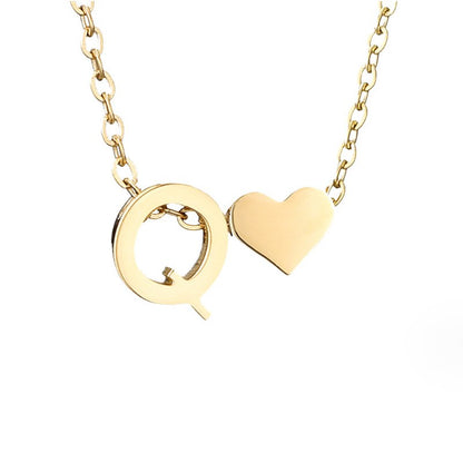 Forever Love Letter Gold-Tone Necklace