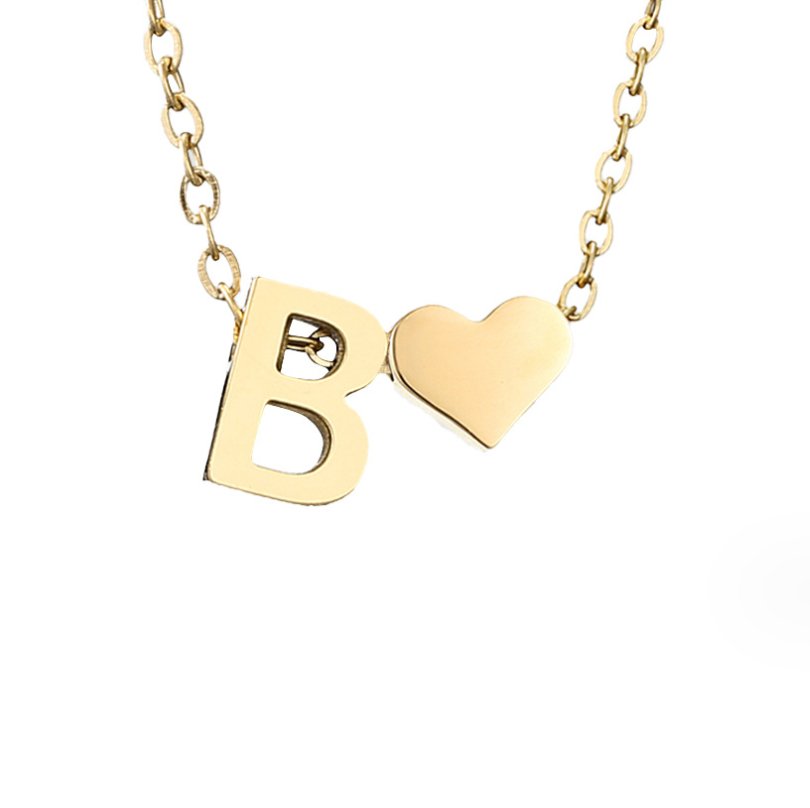 Forever Love Letter Gold-Tone Necklace