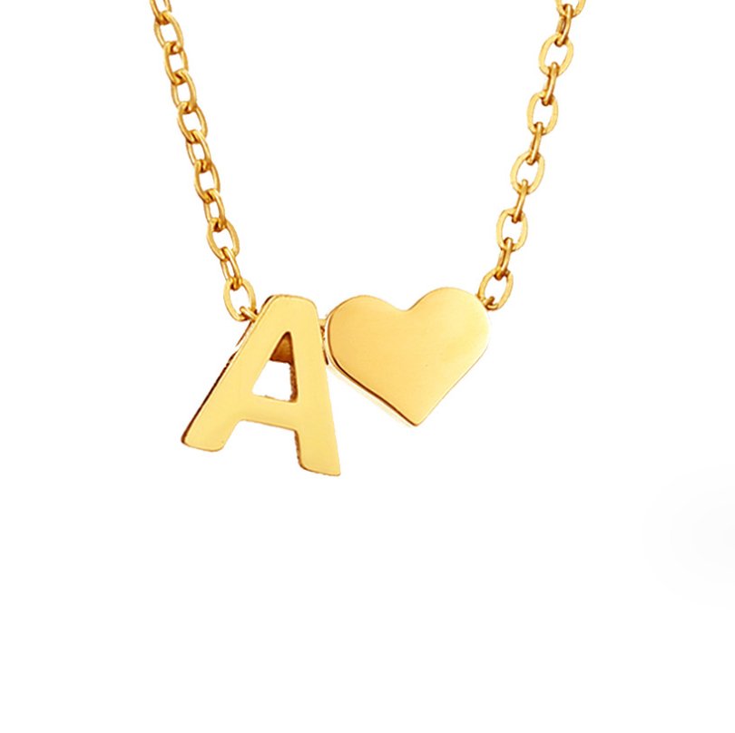 Forever Love Letter Gold-Tone Necklace