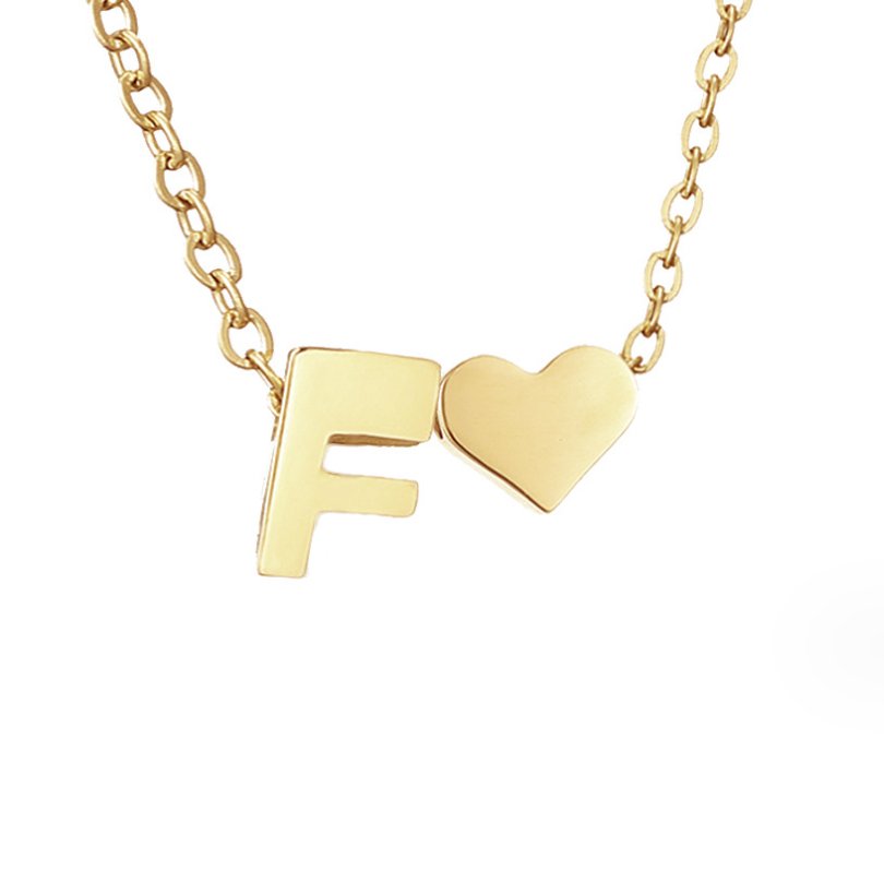 Forever Love Letter Gold-Tone Necklace