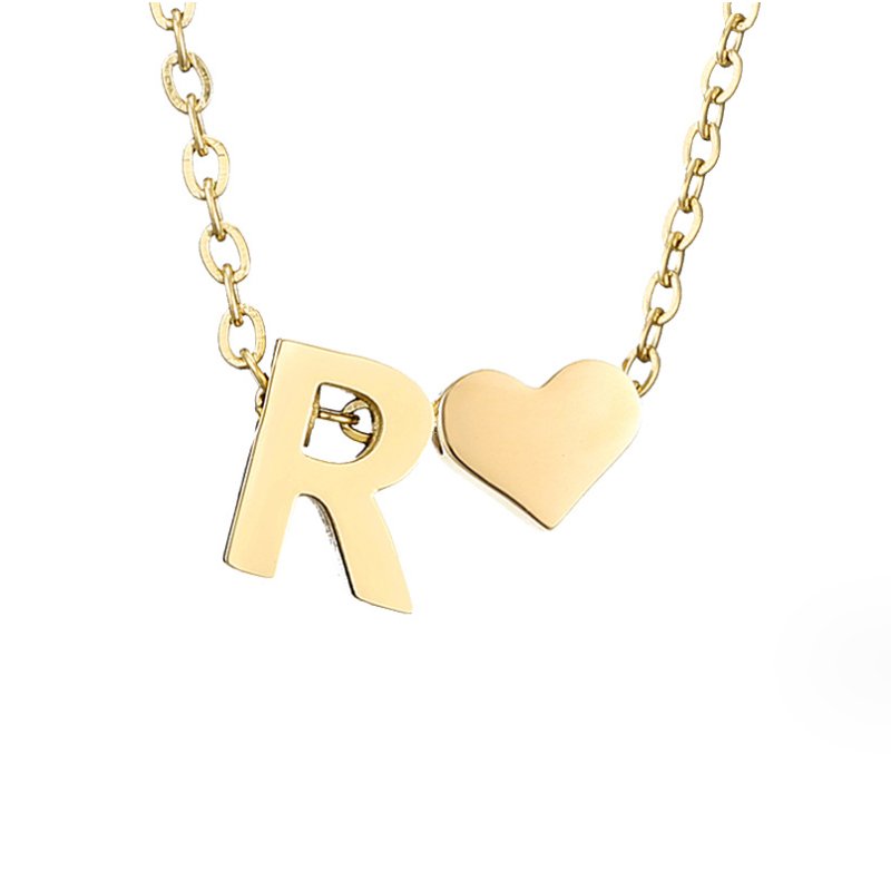 Forever Love Letter Gold-Tone Necklace