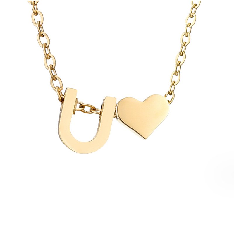 Forever Love Letter Gold-Tone Necklace