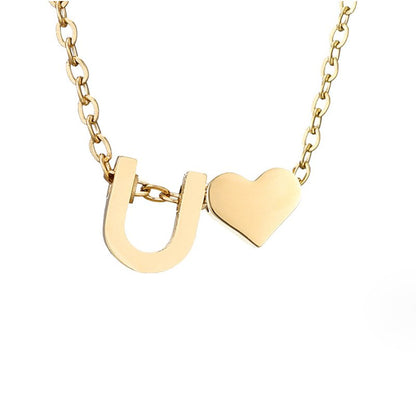 Forever Love Letter Gold-Tone Necklace