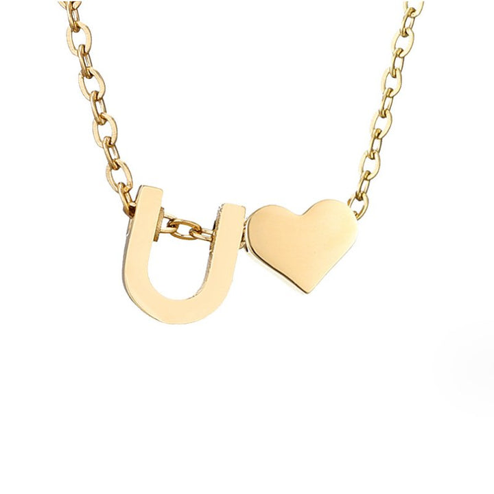 Forever Love Letter Gold-Tone Necklace