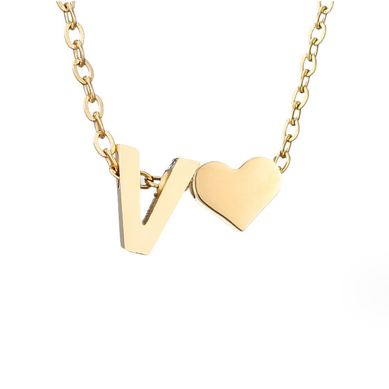 Forever Love Letter Gold-Tone Necklace