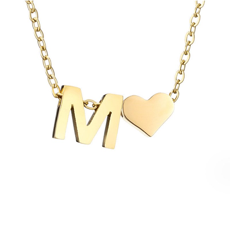 Forever Love Letter Gold-Tone Necklace