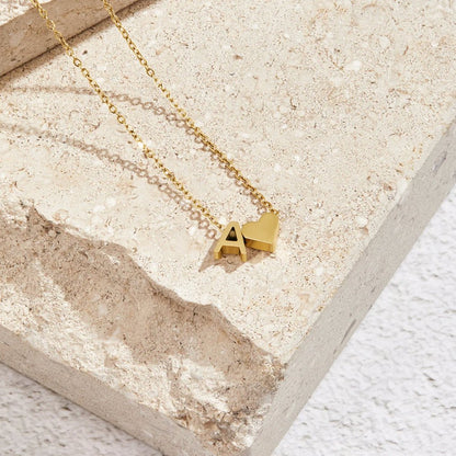 Forever Love Letter Gold-Tone Necklace