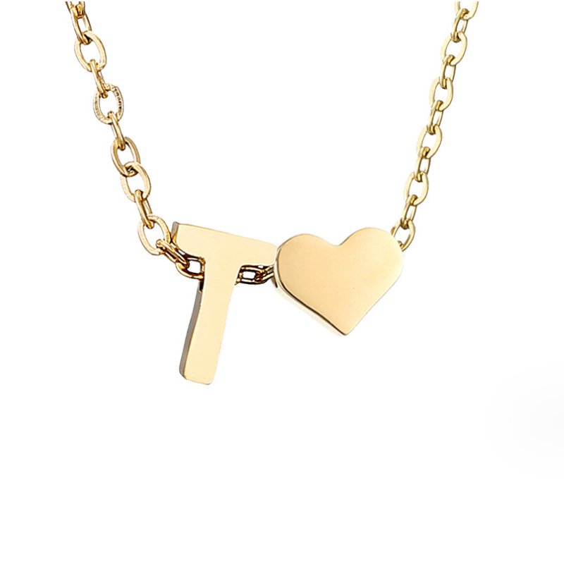 Forever Love Letter Gold-Tone Necklace