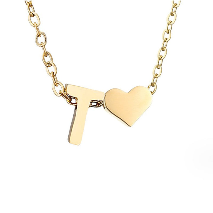 Forever Love Letter Gold-Tone Necklace