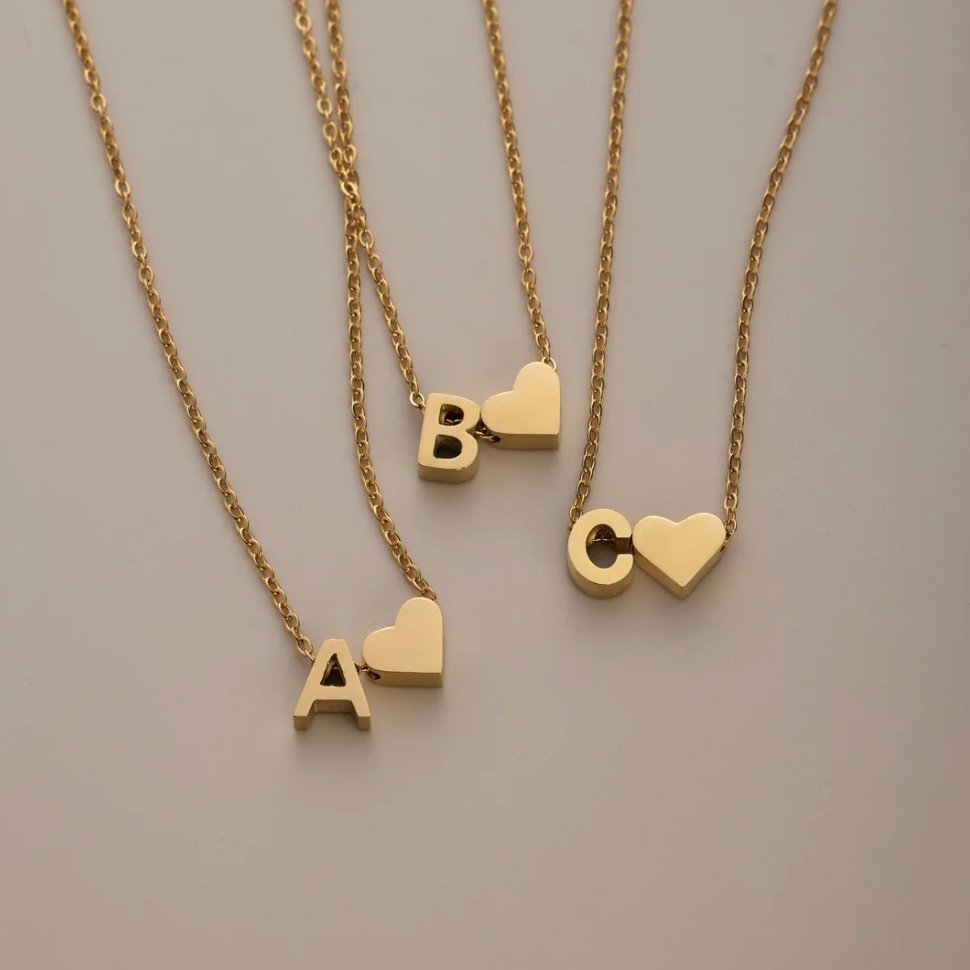 Forever Love Letter Gold-Tone Necklace
