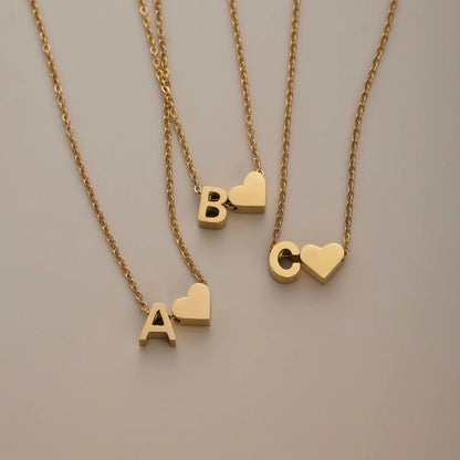 Forever Love Letter Gold-Tone Necklace