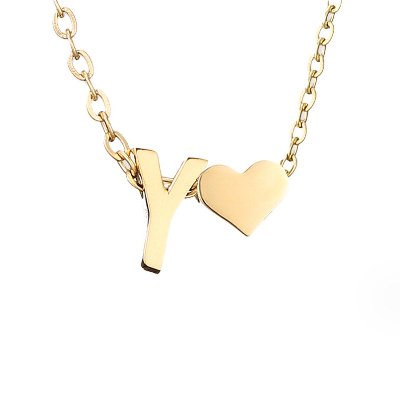 Forever Love Letter Gold-Tone Necklace