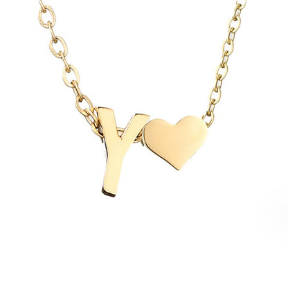 Forever Love Letter Gold-Tone Necklace