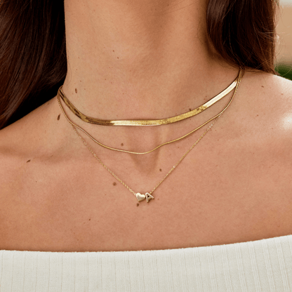 Forever Love Letter Gold-Tone Necklace