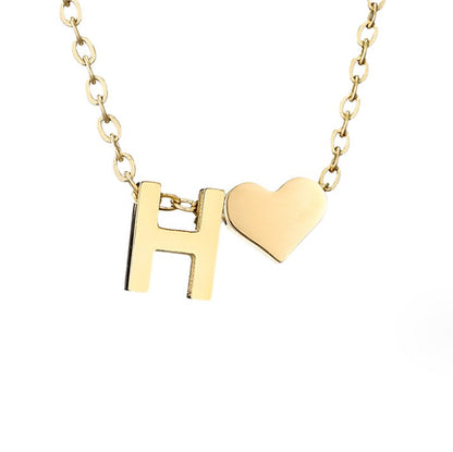 Forever Love Letter Gold-Tone Necklace