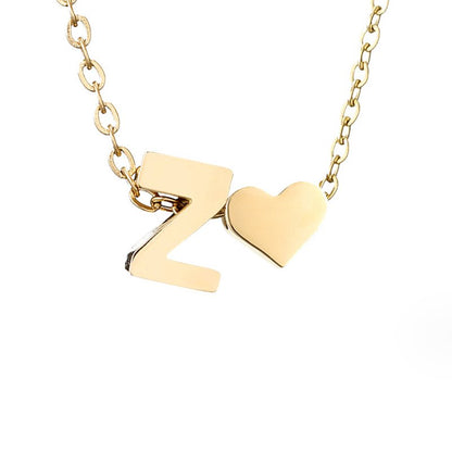 Forever Love Letter Gold-Tone Necklace