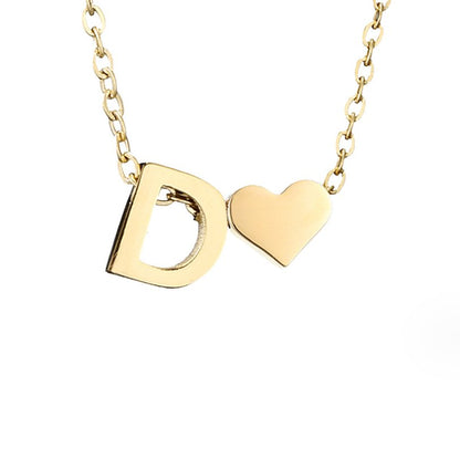 Forever Love Letter Gold-Tone Necklace