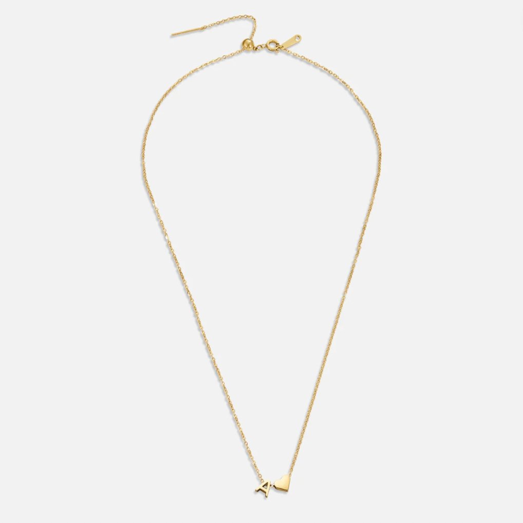Forever Love Letter Gold-Tone Necklace