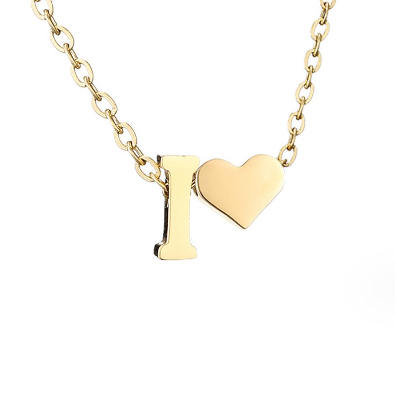 Forever Love Letter Gold-Tone Necklace