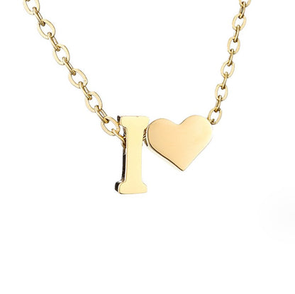 Forever Love Letter Gold-Tone Necklace