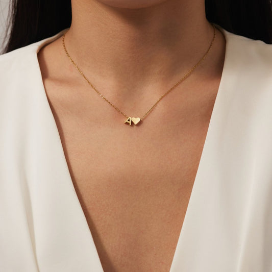 Forever Love Letter Gold-Tone Necklace