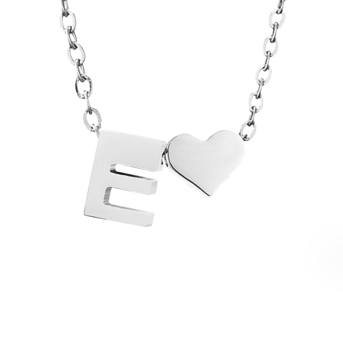 Forever Love and Letter Silver-Tone Necklace