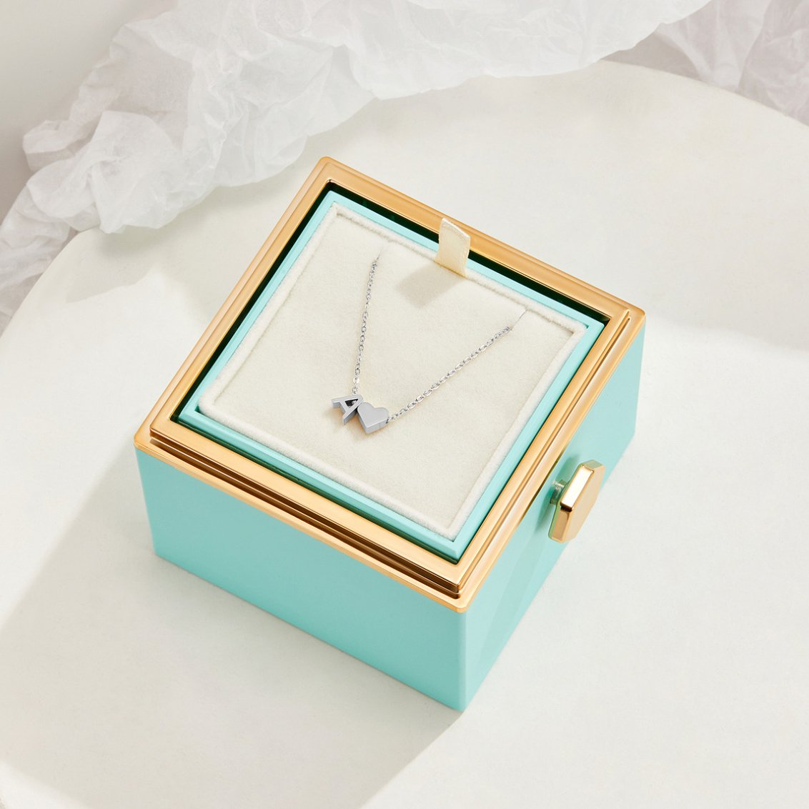 Forever Love and Letter Silver-Tone Necklace