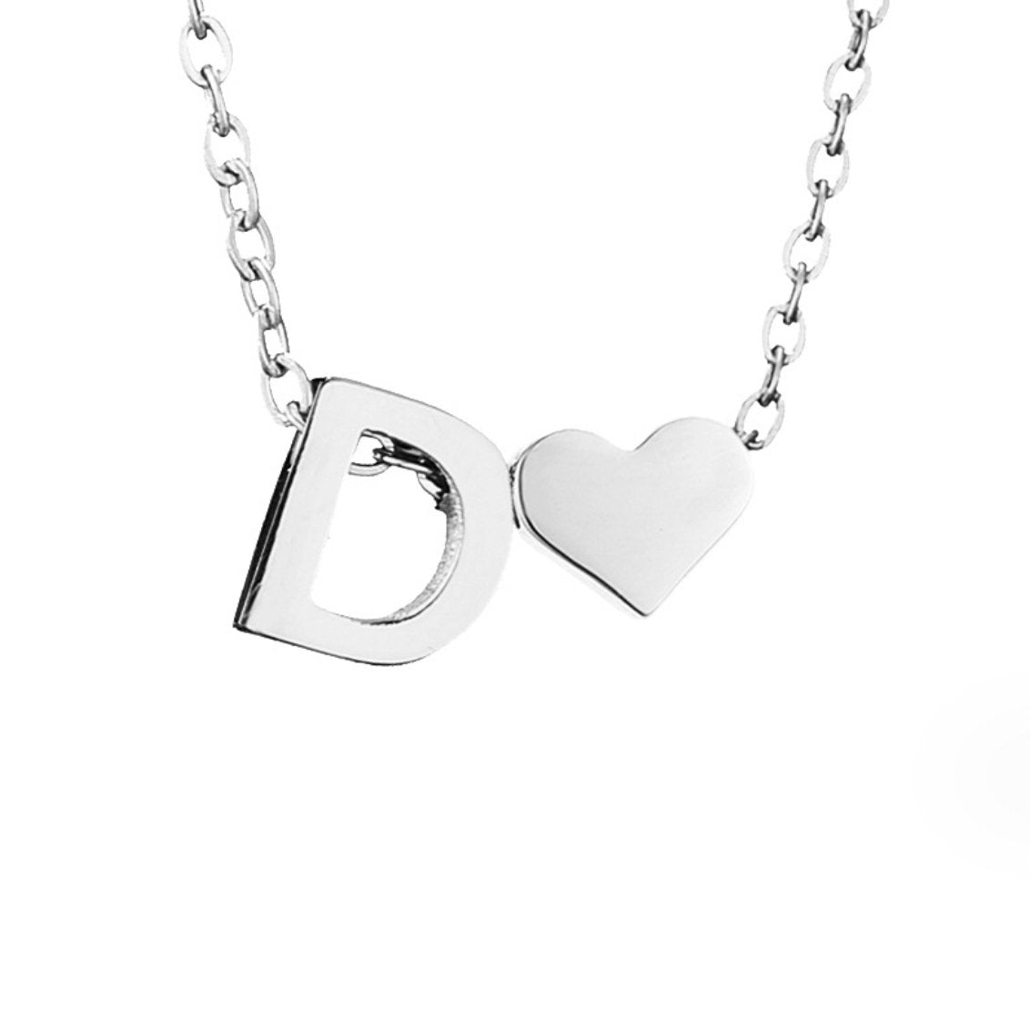Forever Love and Letter Silver-Tone Necklace